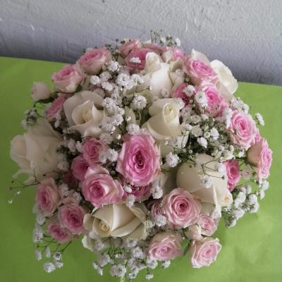 Bouquet de mariée rond simple